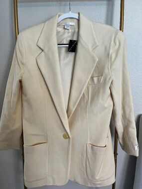 The Limited Wool Cashmere Ivory Blazer Jacket NWT Medium